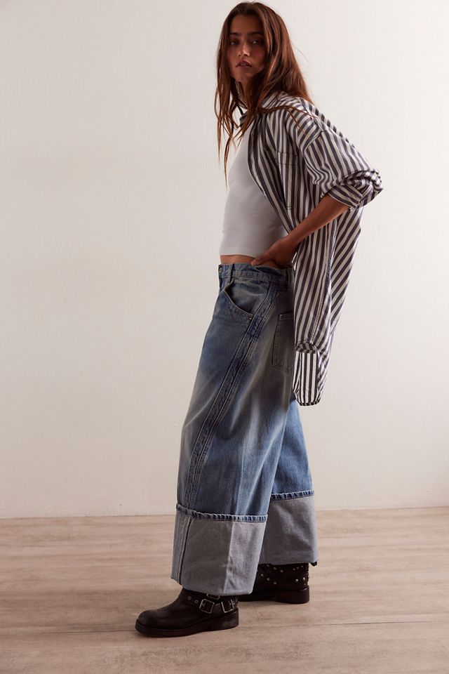 We The Free Olsen Cuffed Crop Barrel Jeans