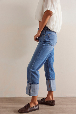 We The Free Slim Shade Selvedge Jeans at Free People in Medium Wash, Size: 26