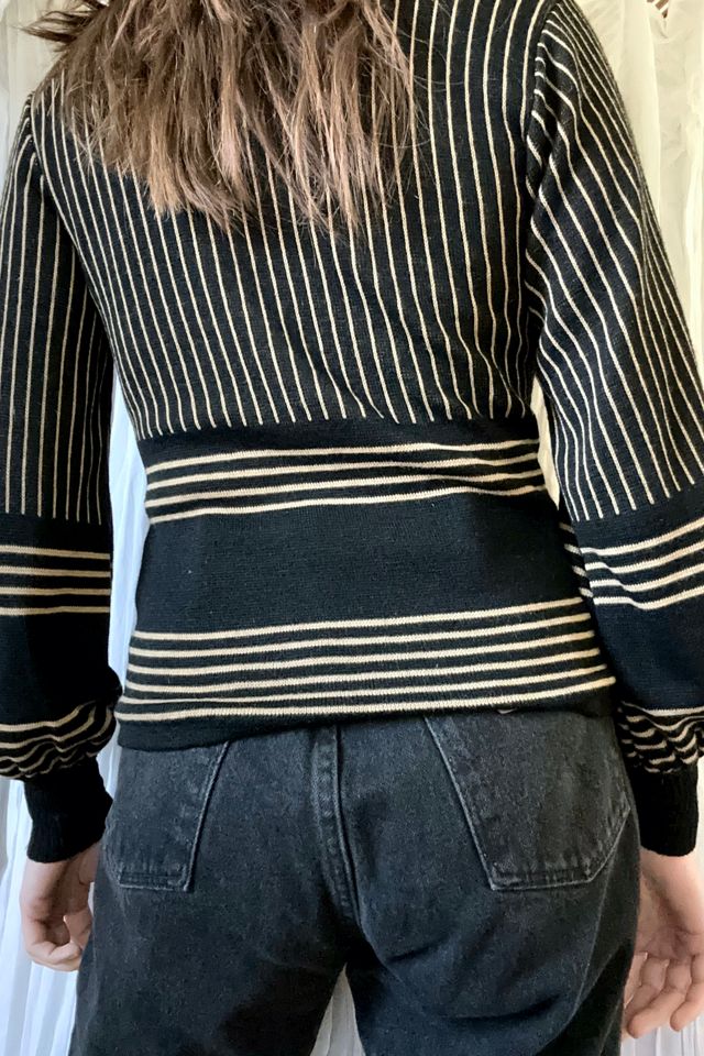 Vintage Ballon Sleeve Stripe Knit Selected by Grievous Angel Vintage #1
