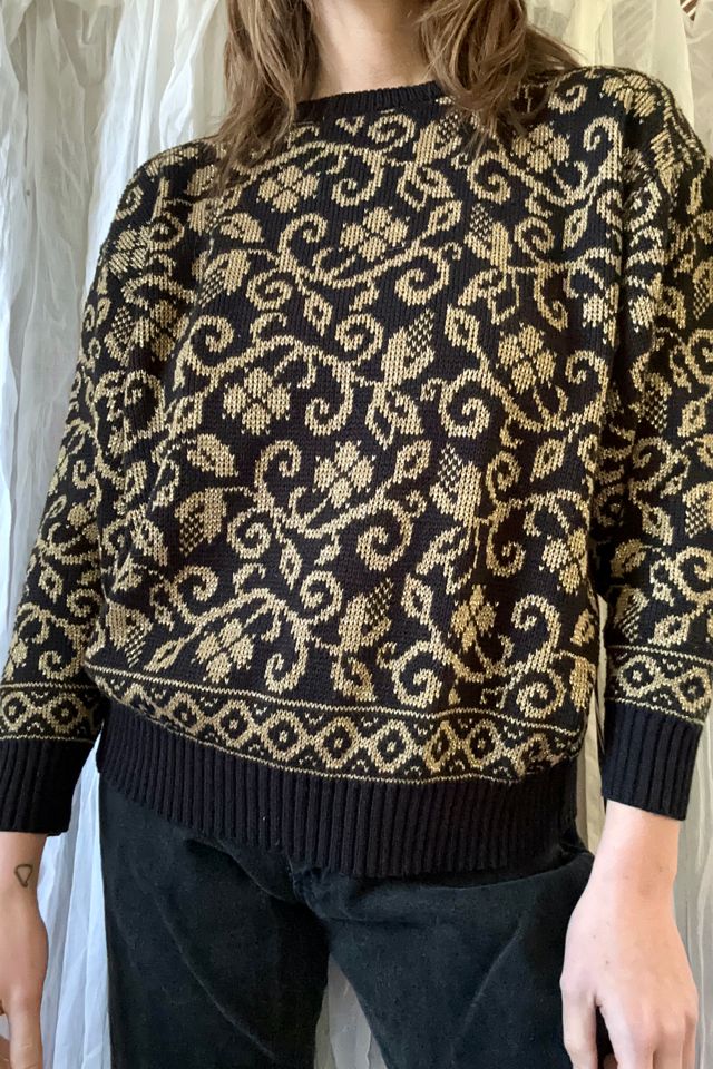 Sweater black and gold online