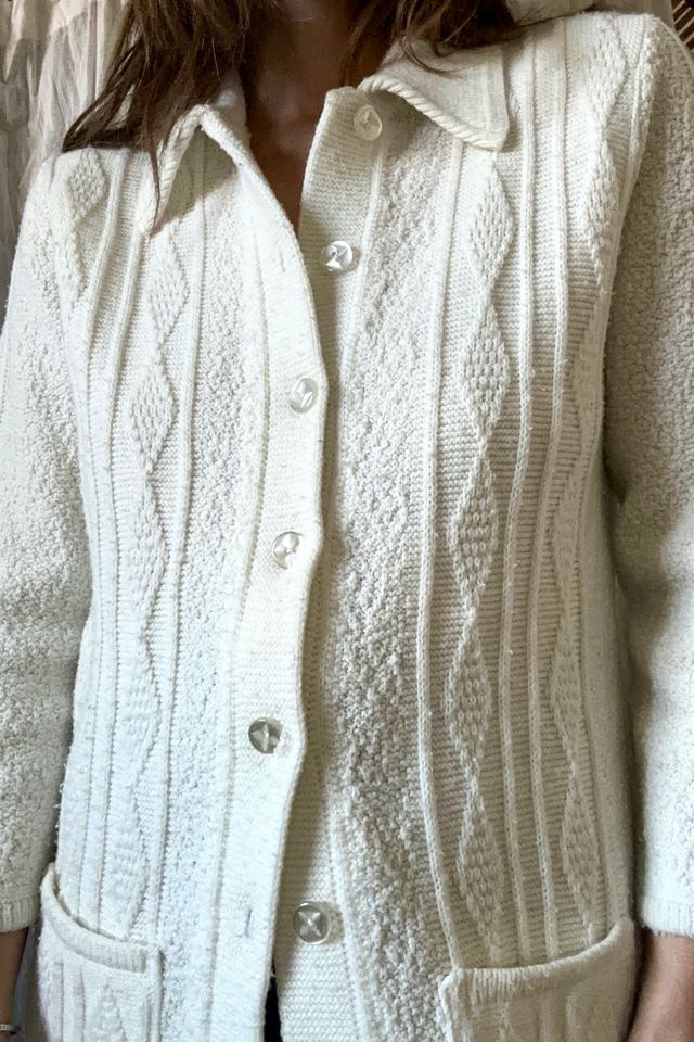 1960s Cable Knit Cardigan Selected by Grievous Angel Vintage #1