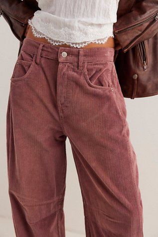 We The Free Good Luck Mid-Rise Cord Barrel Jeans product page