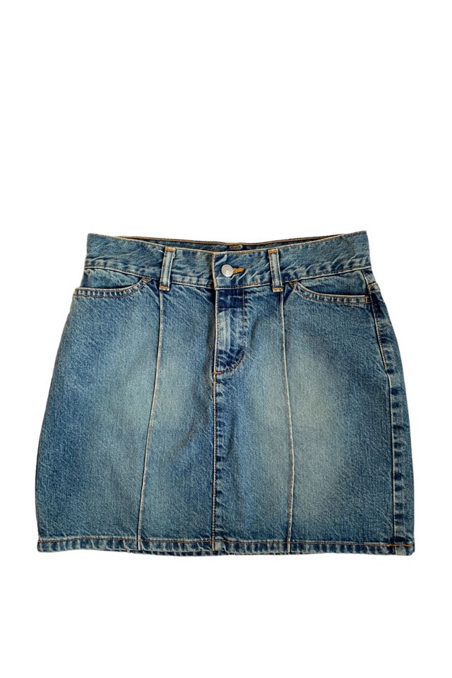 Vintage 1990s Denim Mini Skirt Selected by SharpLilTeeth | Free People