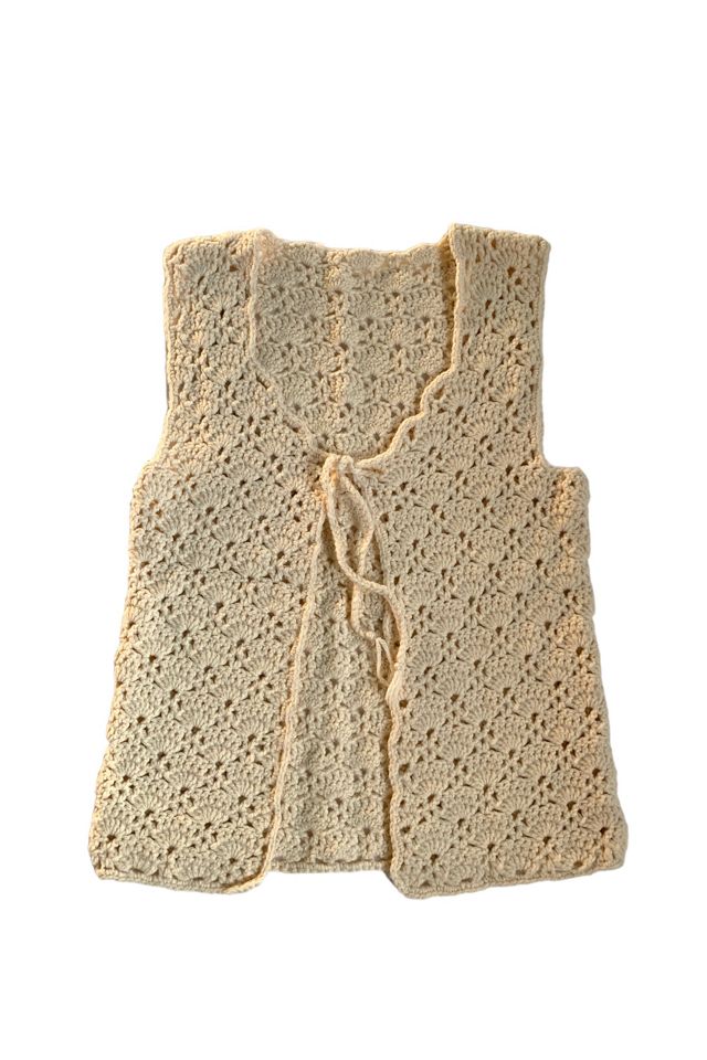 Vintage 1960s Openwork Crochet Vest Selected by SharpLilTeeth ...