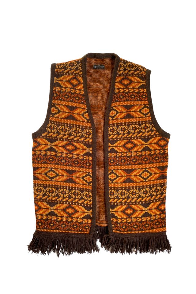 Fringe sweater outlet vest