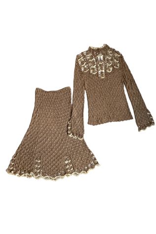 Vintage 1970s Crochet Knit Set Selected by SharpLilTeeth