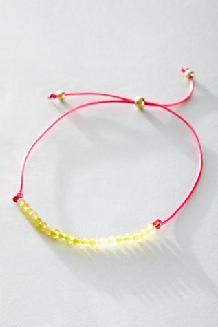 Something About You Bracelet at Free People in Yellow/Pink Cord