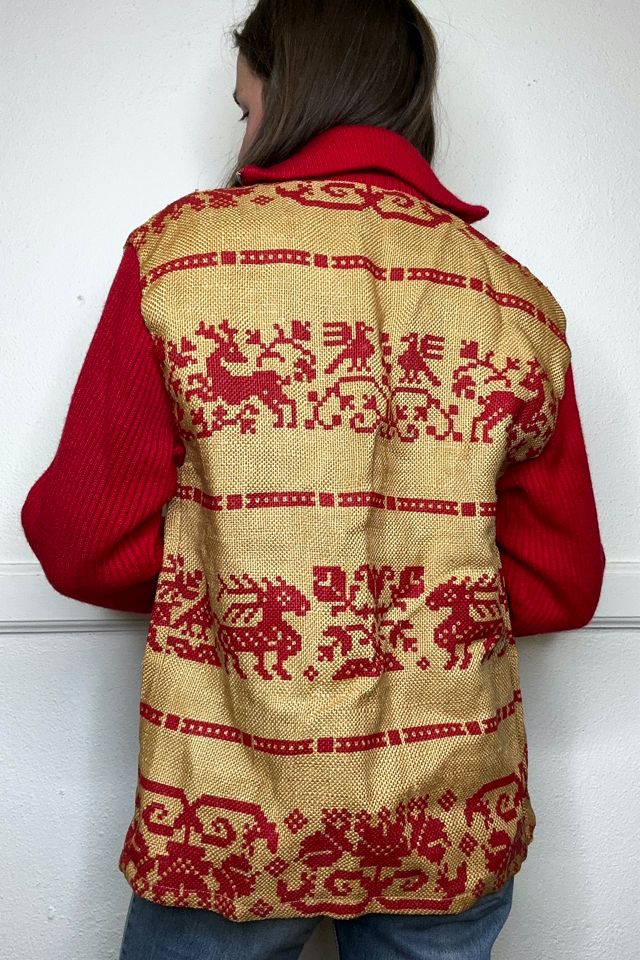 1950s Knit and Burlap Jacket Selected by Cherry #1