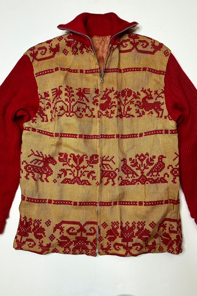1950s Knit and Burlap Jacket Selected by Cherry #2