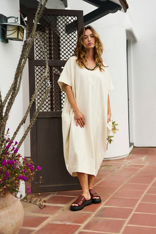 Seen At Sunset Barrel Midi by free-est at Free People in Wet Plaster, Size: XS