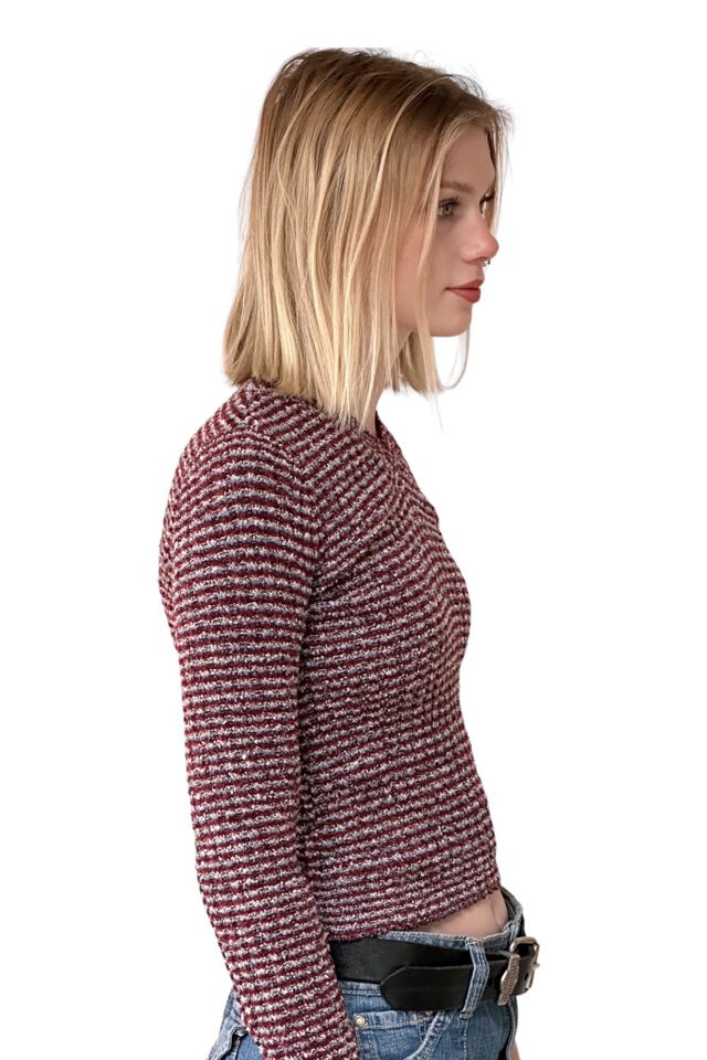 Vintage 1990's Ribbed V-Neck Sweater Selected By Afterlife Boutique #1
