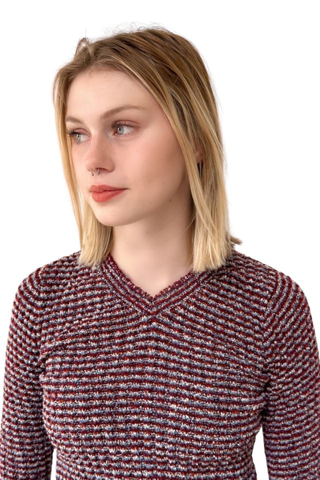 Vintage 1990's Ribbed V-Neck Sweater Selected By Afterlife Boutique #2