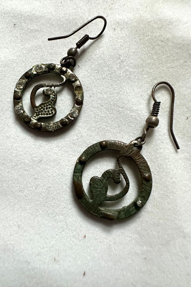 Vintage Rhinestone Cat Earrings Selected by Cherry #1