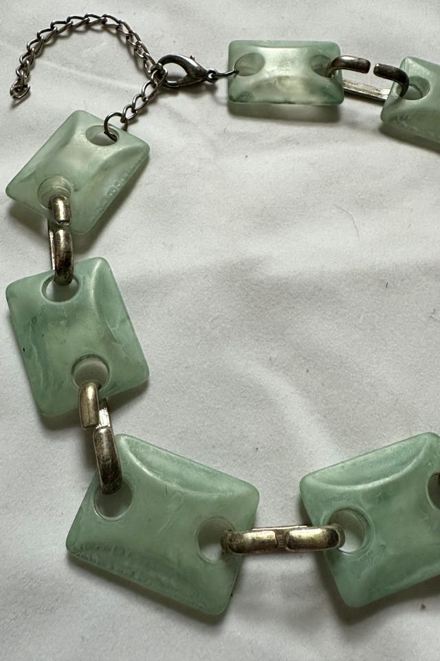 1960s Blue Square Chain Link Necklace Selected by Cherry #2