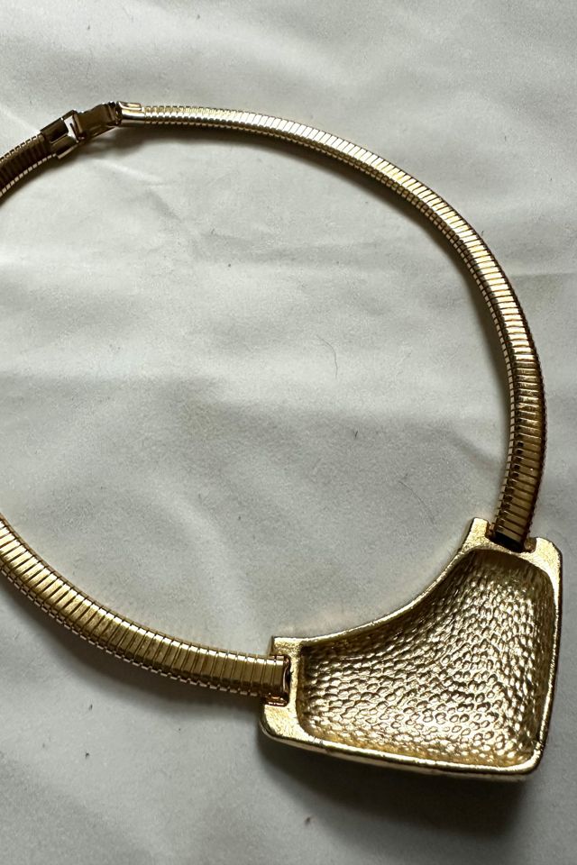 1970s Brass Snake Chain Disco Necklace Selected by Cherry #2