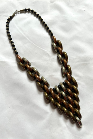 1970s Mixed Metal Statement Necklace Selected by Cherry