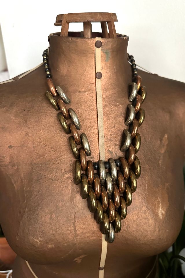 1970s Mixed Metal Statement Necklace Selected by Cherry #2