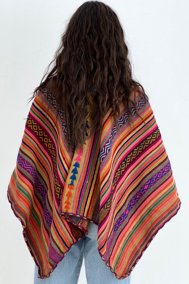 Vintage Hand Woven Wool Poncho Selected by Anna Corinna #1