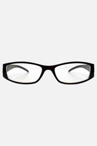 Giant Vintage Andromeda Bayonetta-Style Clear Glasses by Giant Vintage Sunglasses at Free People in Brown