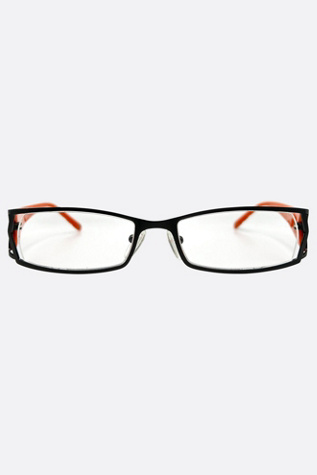 Giant Vintage Safari Bayonetta-Style Clear Glasses by Giant Vintage Sunglasses at Free People in Orange