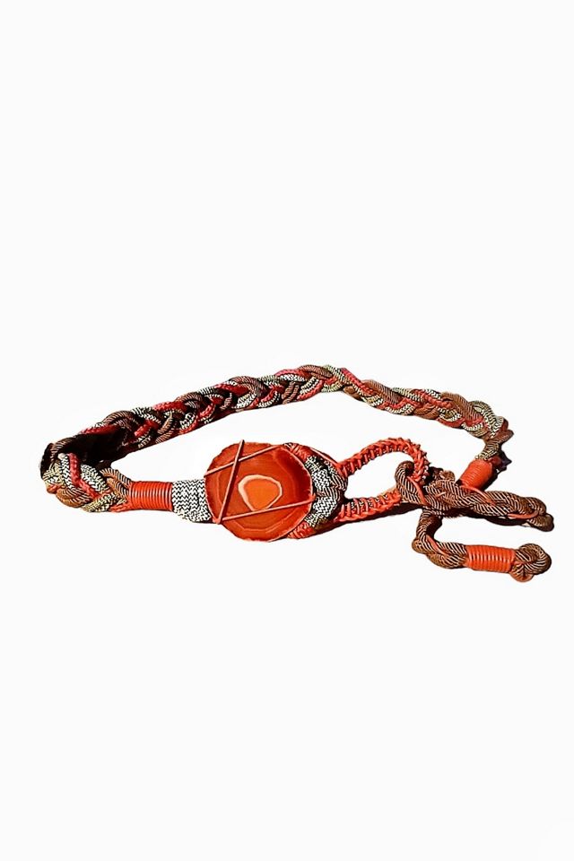 1990s Geode Macrame Cord Belt Selected by Garbage Soup | Free People