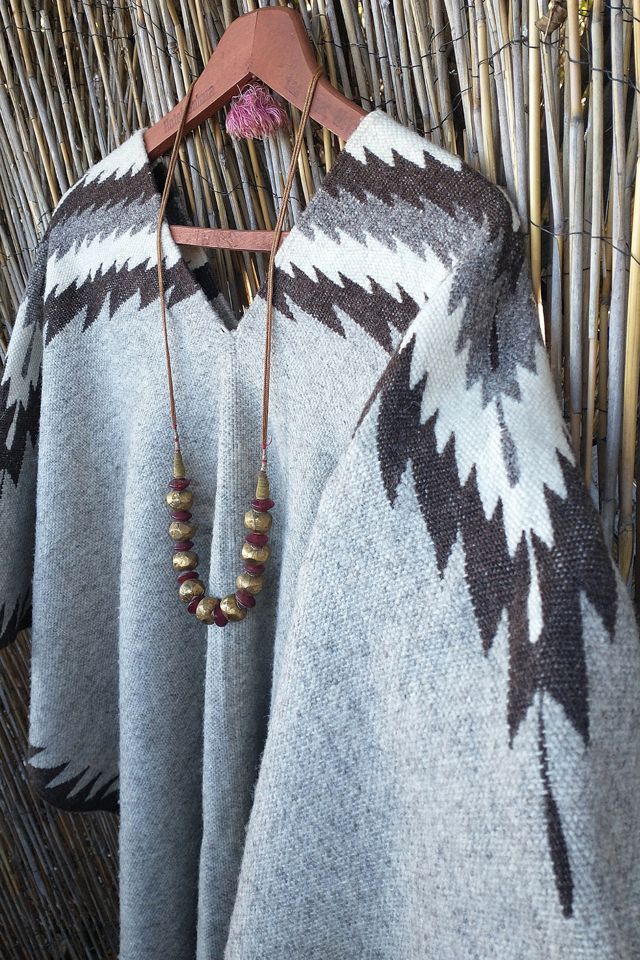 Handwoven Southwest Blanket Poncho Selected by Garbage Soup #1