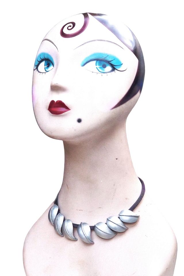 Designer Pewter Necklace & Earrings Set Selected by Garbage Soup #3