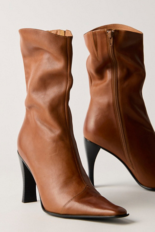 Sweet Talker Snip Toe Boots by Jeffrey Campbell at Free People in Camel Distressed, Size: US 9