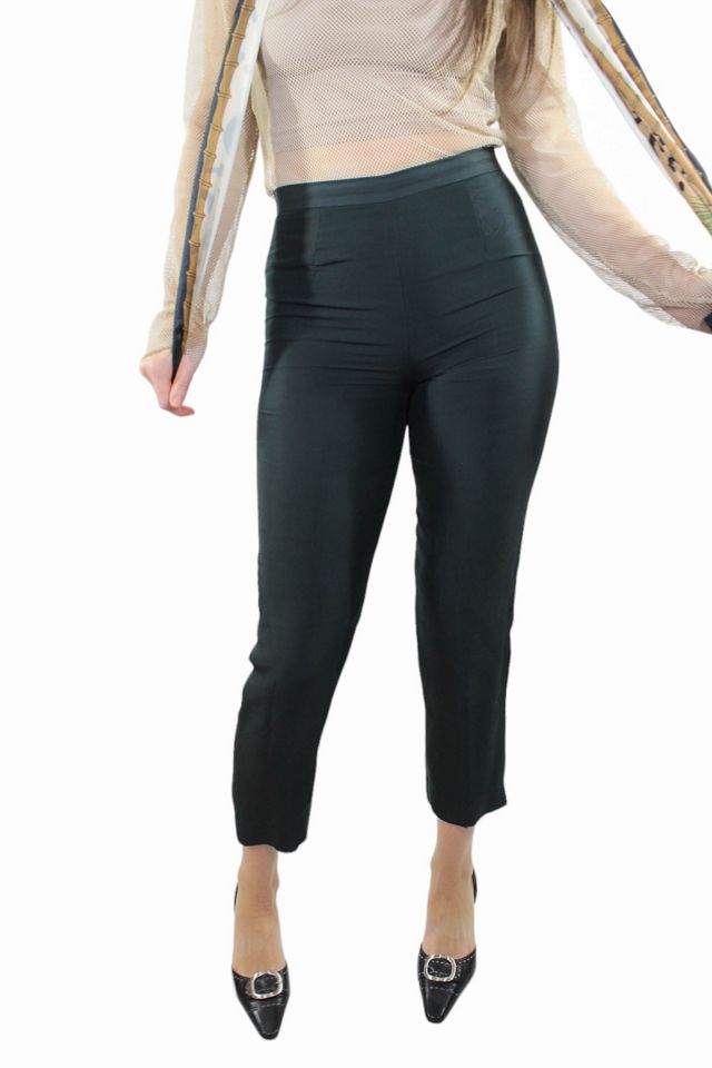 1980s High Waist Black Silk Pants Selected By Moons + Junes Vintage #2