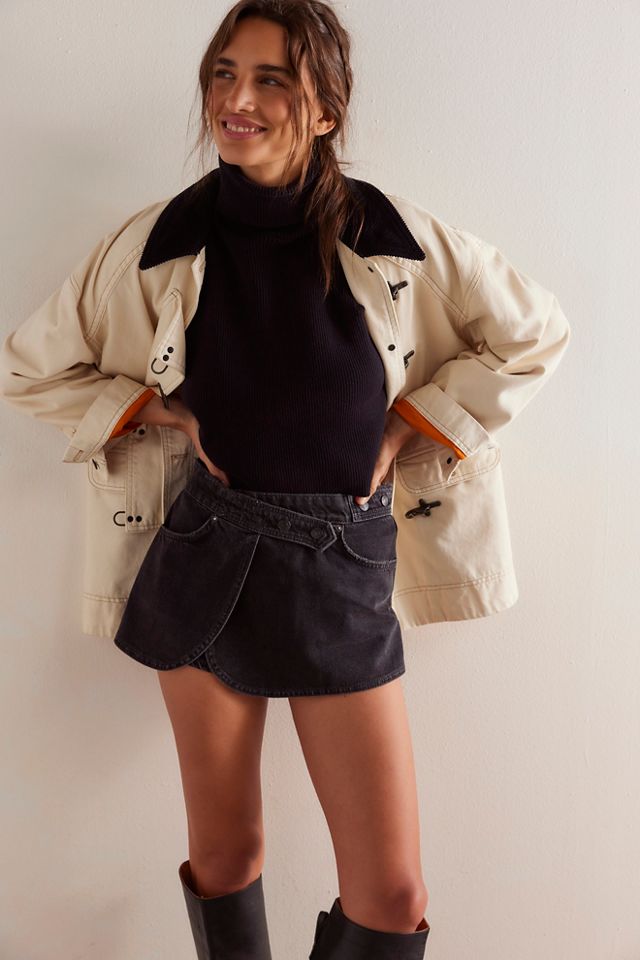 We The Free Maxine Denim Skort #3