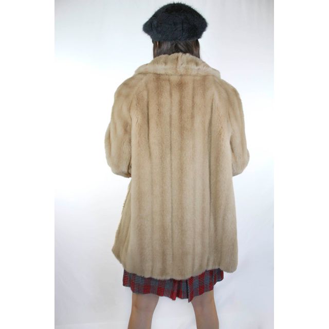 1960s Two Tone Buckled Faux Fur Trench Coat Selected By Moons + Junes Vintage #2