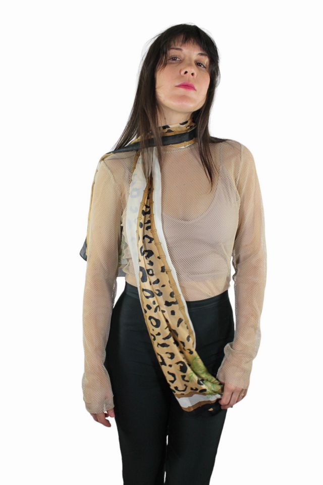 1980s Jungle Print Silk Scarf Selected By Moons + Junes Vintage #2