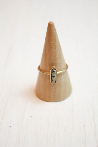 Vintage Dalmation Jasper Gemstone Ring Selected By Moons + Junes Vintage