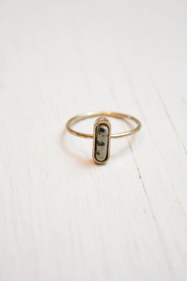 Vintage Dalmation Jasper Gemstone Ring Selected By Moons + Junes Vintage #1