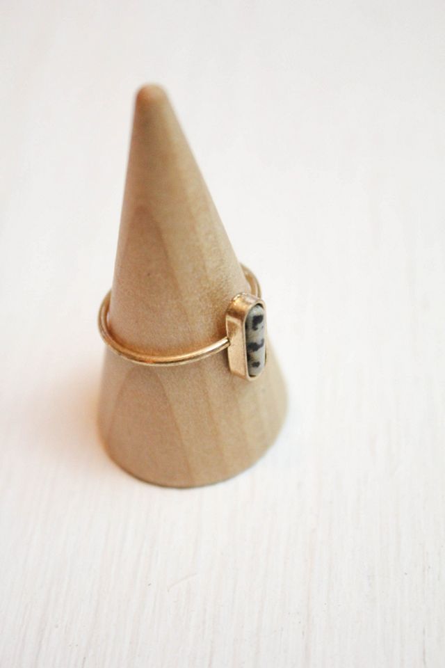 Vintage Dalmation Jasper Gemstone Ring Selected By Moons + Junes Vintage #2