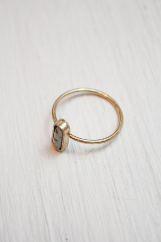 Vintage Dalmation Jasper Gemstone Ring Selected By Moons + Junes Vintage #3