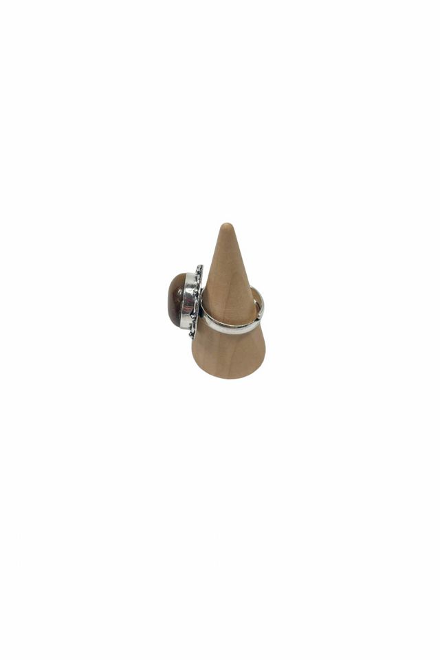 Tigers Eye Sterling Gemstone Ring Selected By Moons + Junes Vintage #3