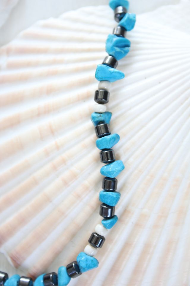 1960s Turquoise Beaded Necklace Selected By Moons + Junes Vintage #1