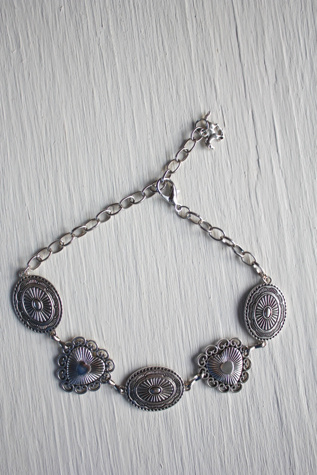 Handmade Western Heart Medallion Silver Choker Selected By Moons + Junes Vintage