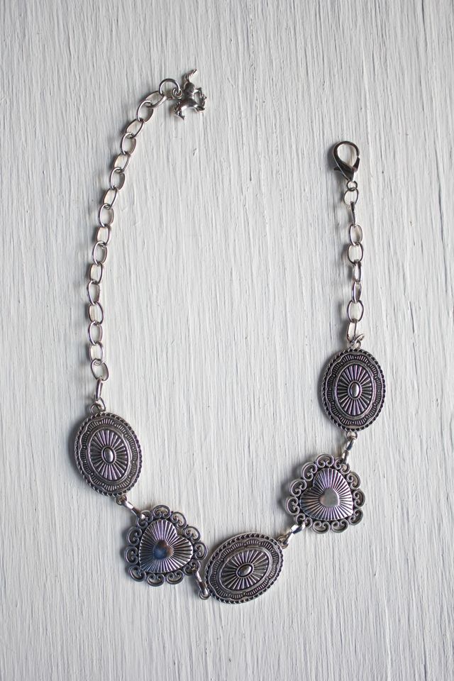Handmade Western Heart Medallion Silver Choker Selected By Moons + Junes Vintage #2