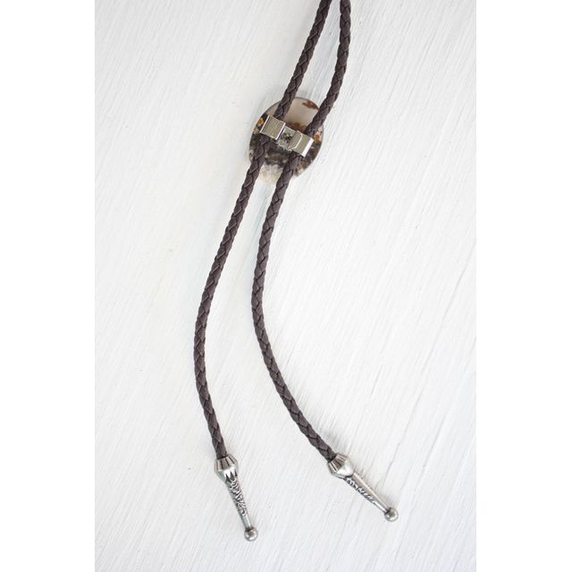 Vintage Agate Western Bolo Tie Necklace Selected By Moons + Junes Vintage #3
