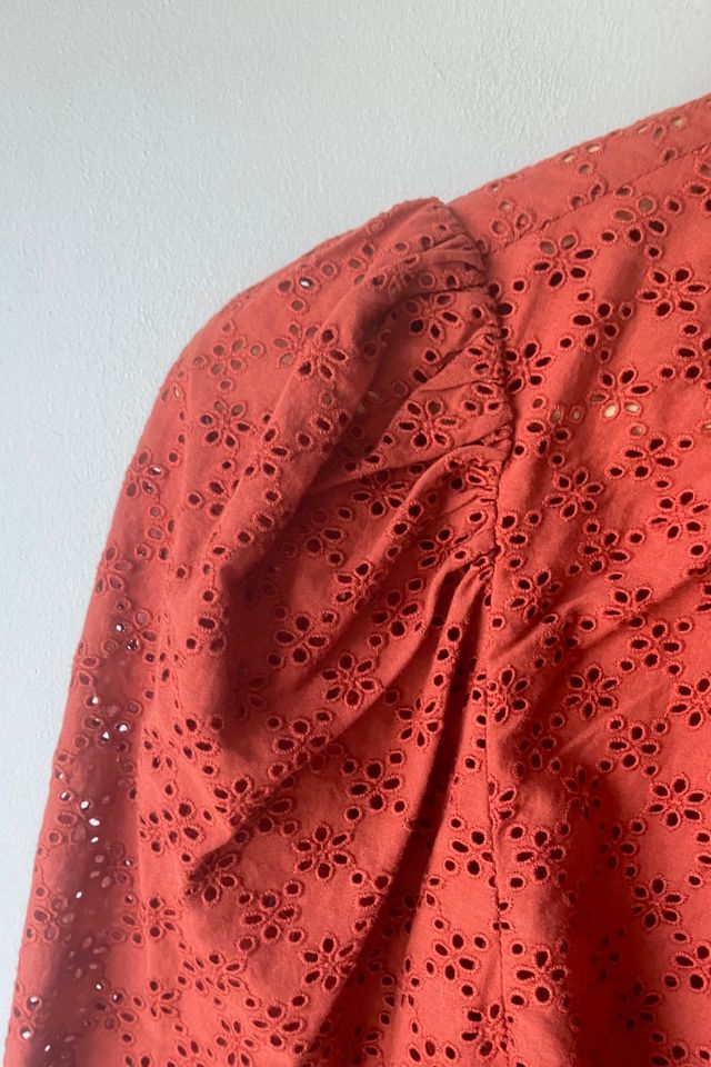 Ulla Johnson Rust Eyelet Top Selected by The Curatorial Dept. #1