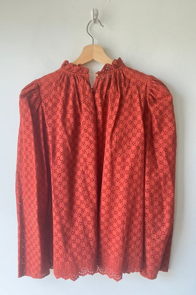 Ulla Johnson Rust Eyelet Top Selected by The Curatorial Dept. #3