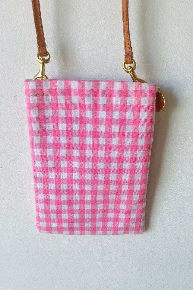 Clare V. Pink and White Gingham Pouch Selected by The Curatorial Dept. #2