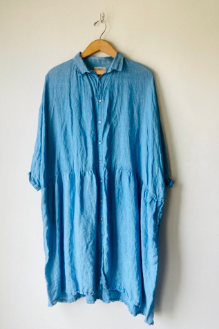 Ichi Antiquities Light Blue Linen Dress Selected by The Curatorial