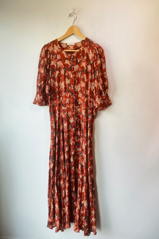 Doen Rust Floral Maxi Dress | Free People