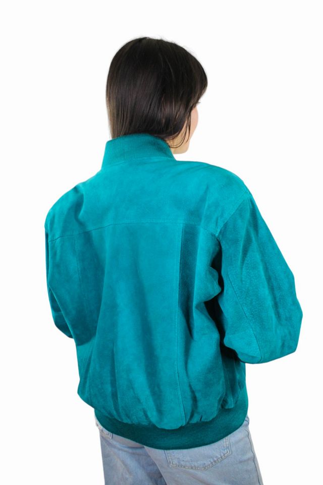 1980s Turquoise Suede Jacket Selected By Moons + Junes Vintage #3