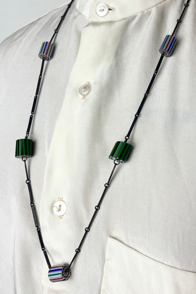 Vintage Long Beaded Chain Necklace Selected By Ankh By Racquel Vintage #1