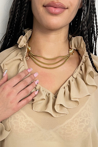 Vintage Layered Gold Chain Necklace Selected By Ankh By Racquel Vintage