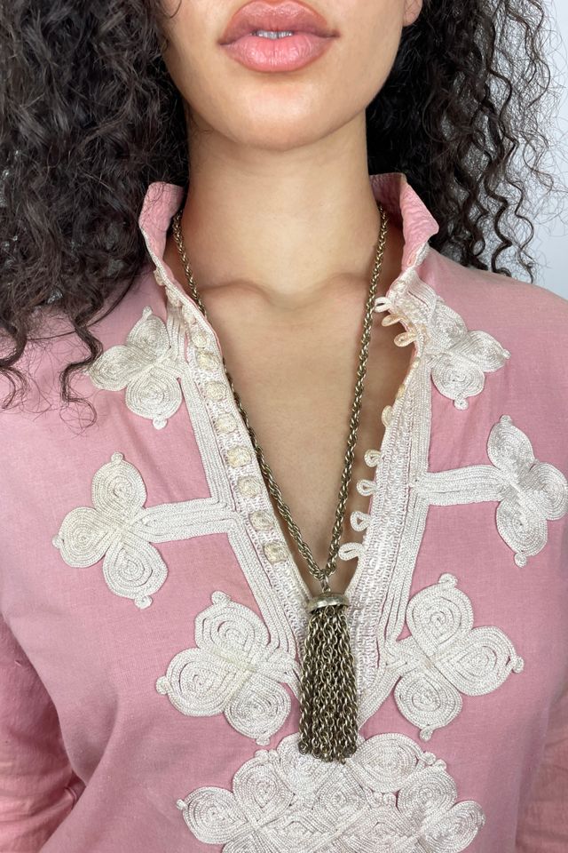 Vintage Gold Tone Tassel Necklace Selected By Ankh By Racquel Vintage #1